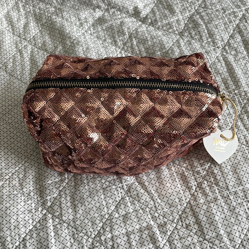 Sequin makeup bag